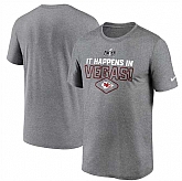 Men's Kansas City Chiefs Heather Gray Super Bowl LVIII Logo Lockup T-Shirt,baseball caps,new era cap wholesale,wholesale hats